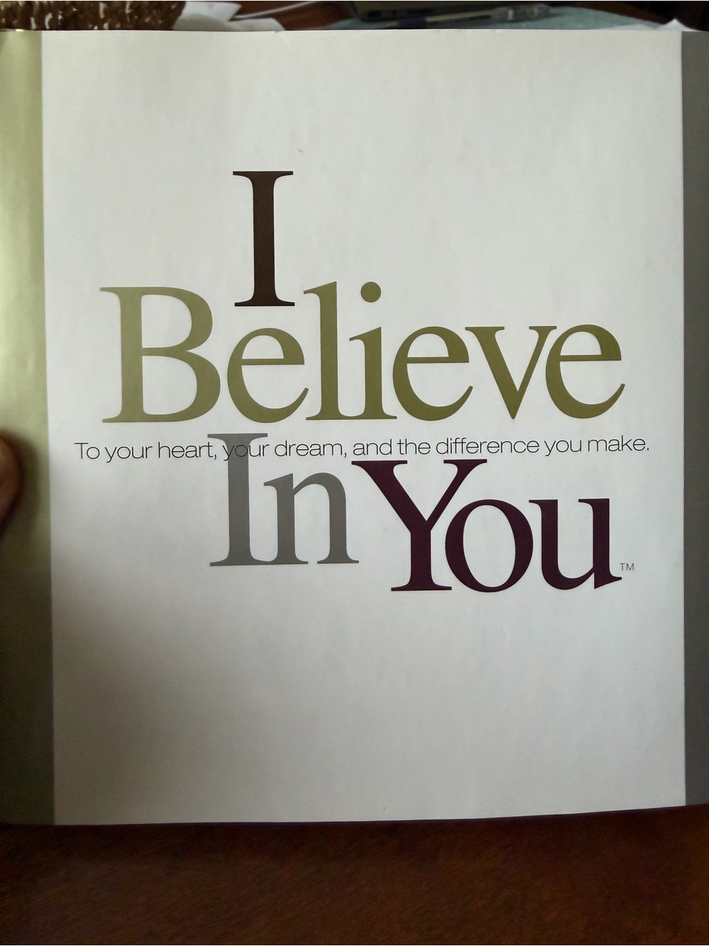 I Believe In You Inspirational Book Compiled By Dan Zadra